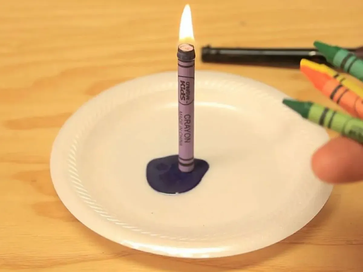 A Crayon Can Serve As An Impromptu Candle